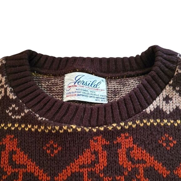 VTG Jersild Distinctive Sportswear Nordic Ski Ugly Christmas Sweater SZ XL - Picture 3 of 5